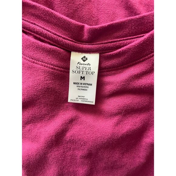 Member's Mark Favorite Super Soft Top wine red long sleeve sweater Medium - Picture 4 of 4
